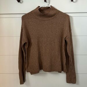 SO Warm Brown Turtleneck Sweater, Women’s XS